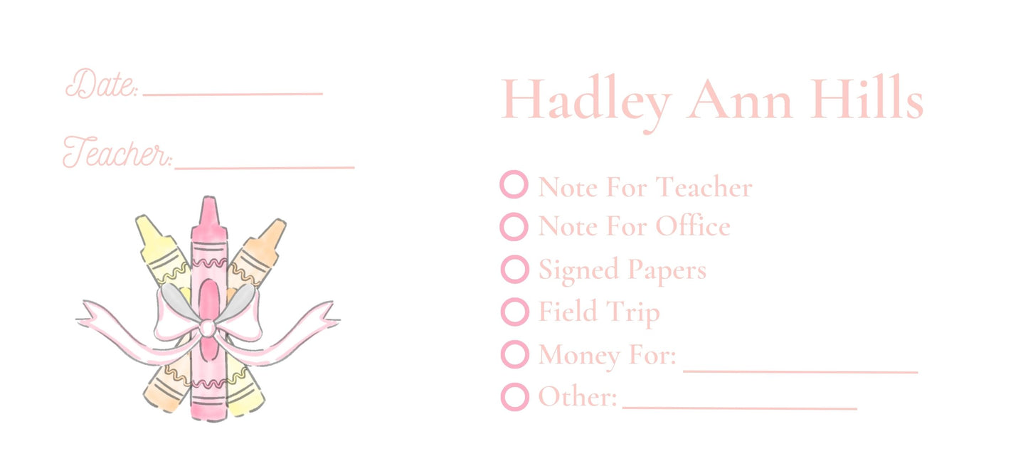 School Envelopes, Bundle of Crayons, Set of 15