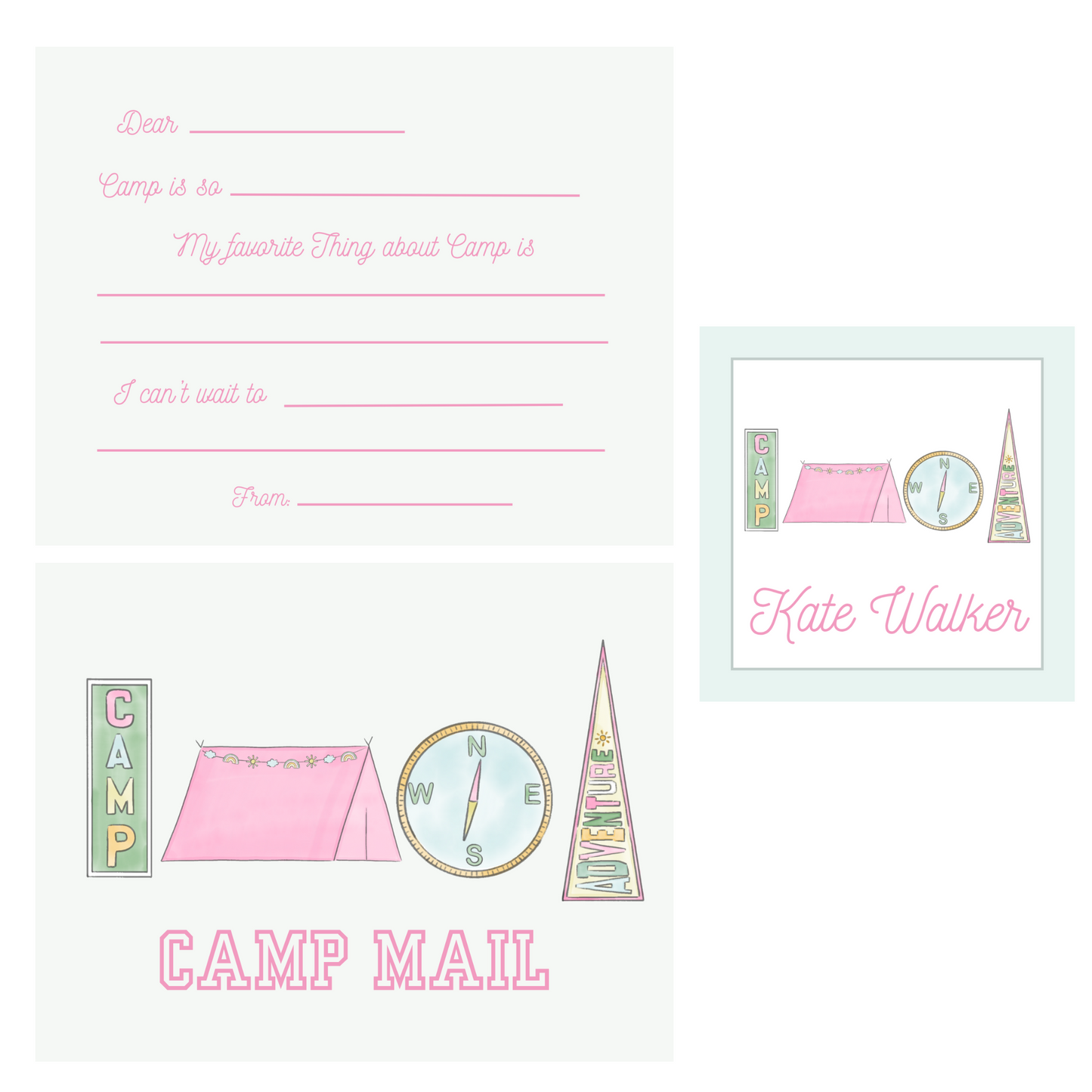 Girls Camp Stationery