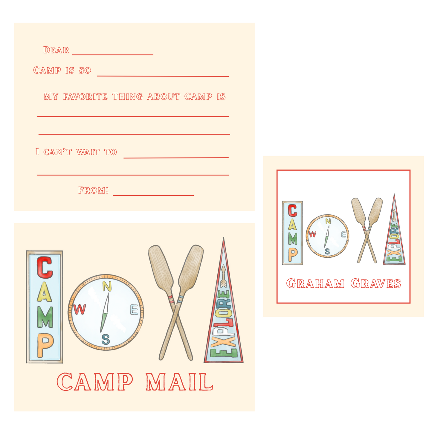 Boys Camp Stationery