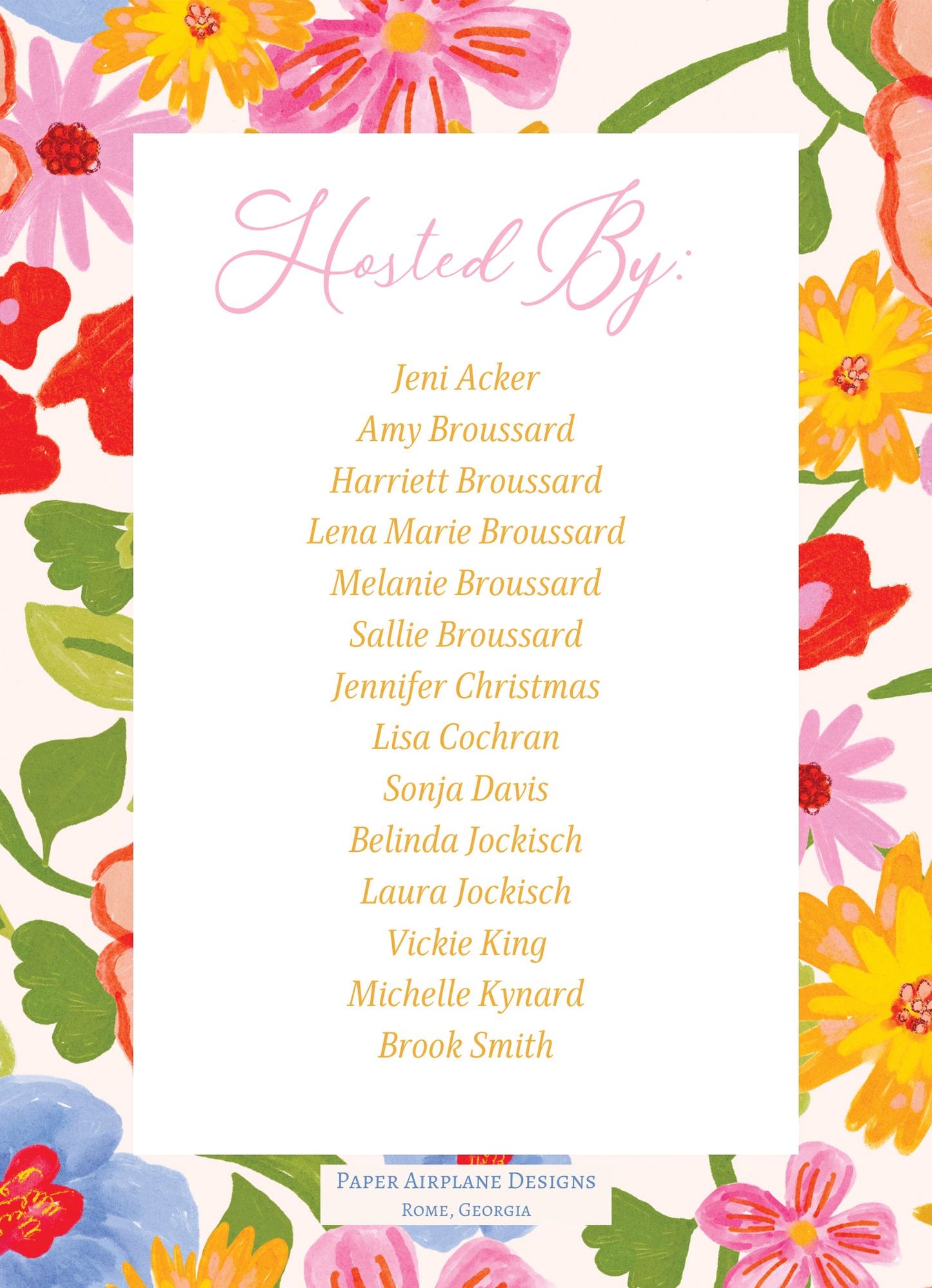 Vibrant Blooms Invitation