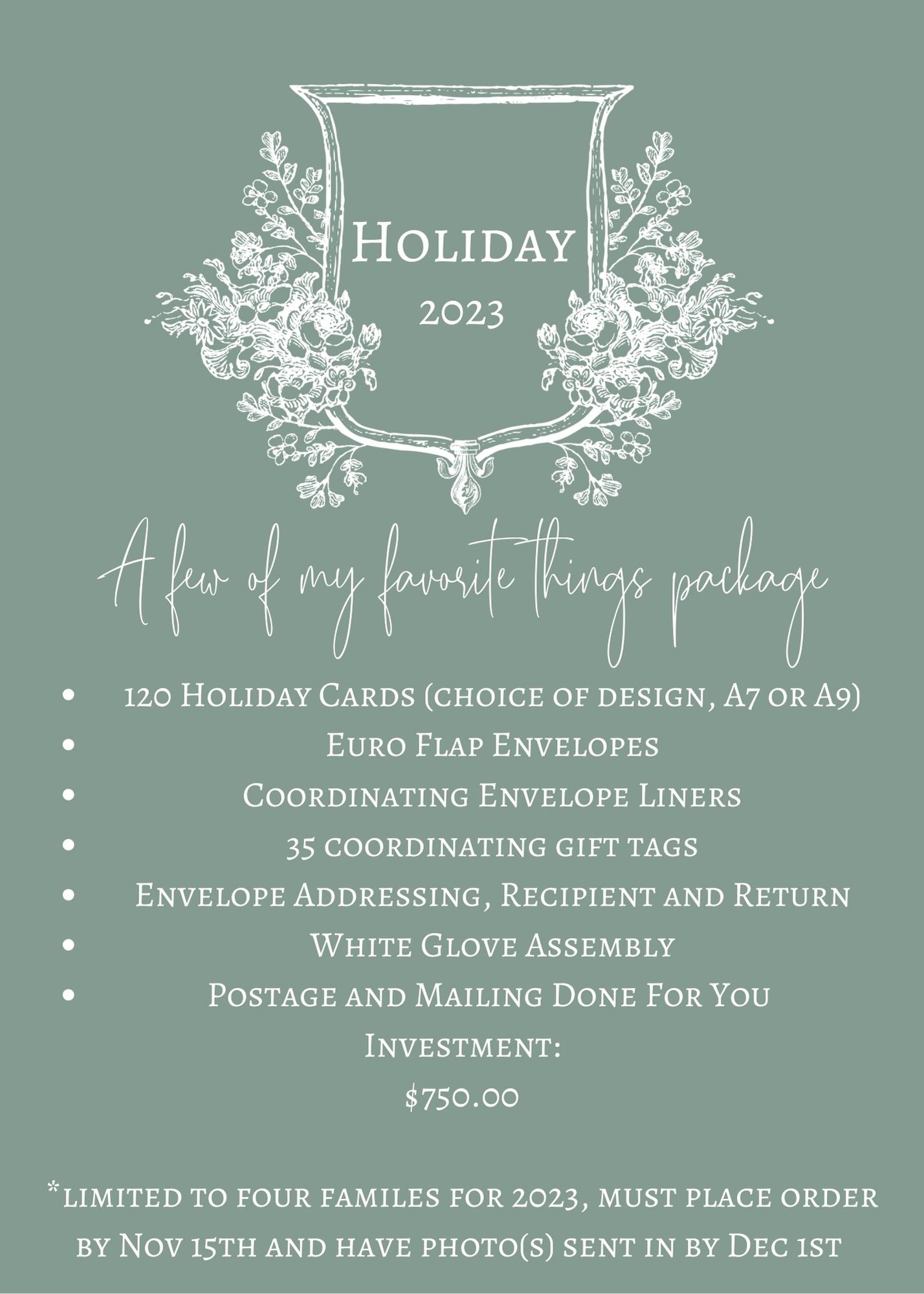 Holiday 2023: A Few Of My Favorite Things Package