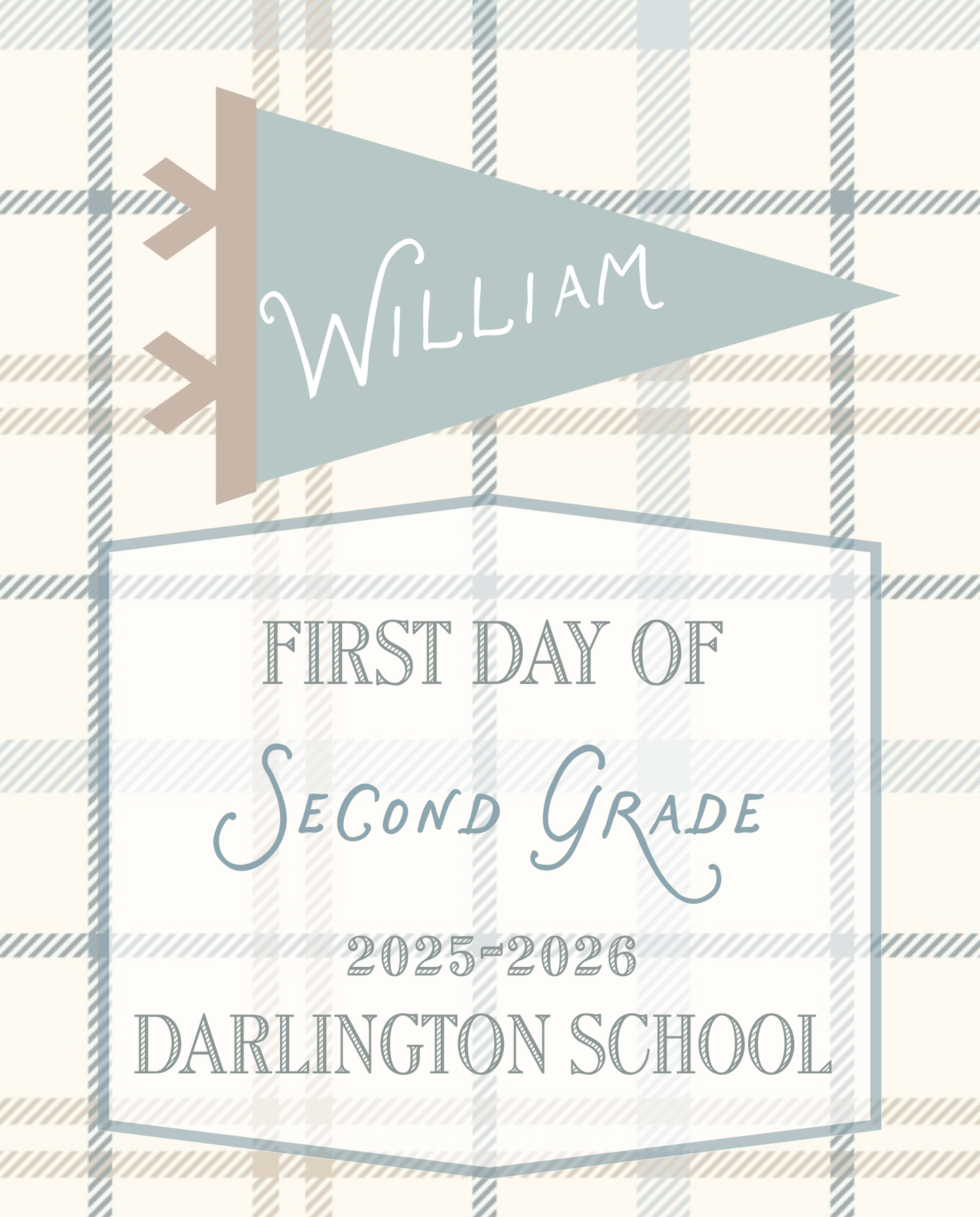 Back To School Handheld Sign, Perfect Pennant