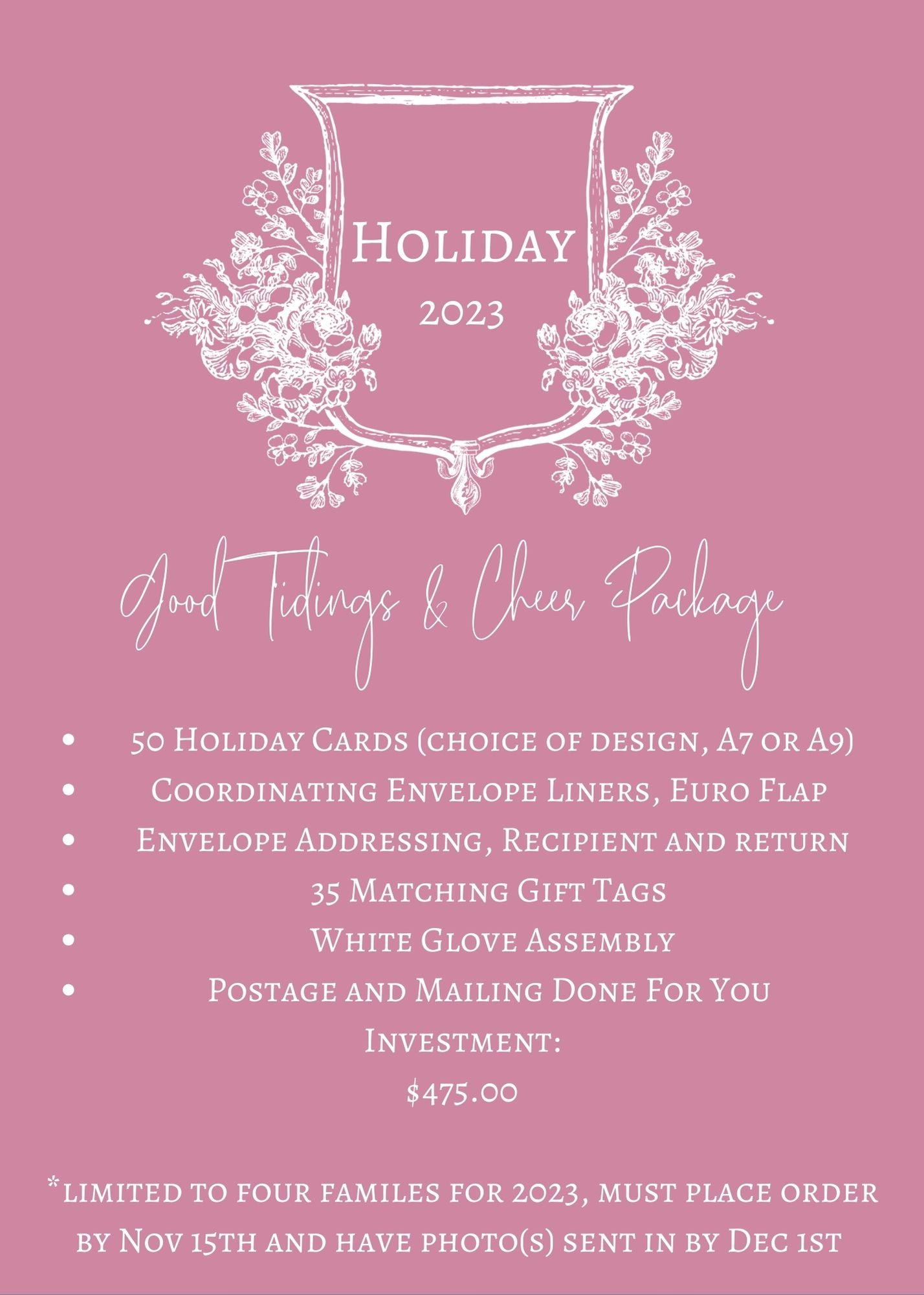 Holiday 2023: Good Tidings and Cheer Package