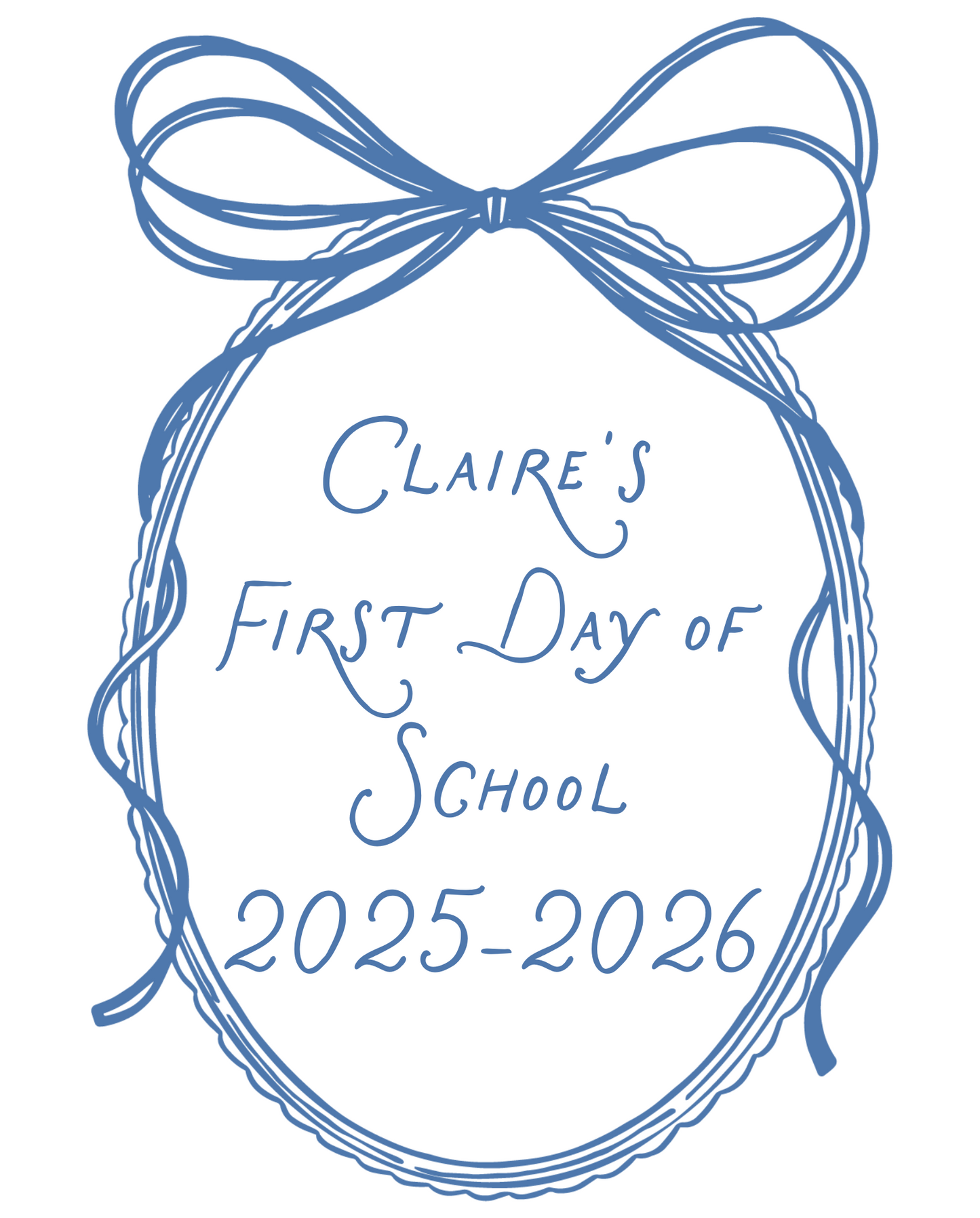 Back To School Handheld Sign, Back to School Bow