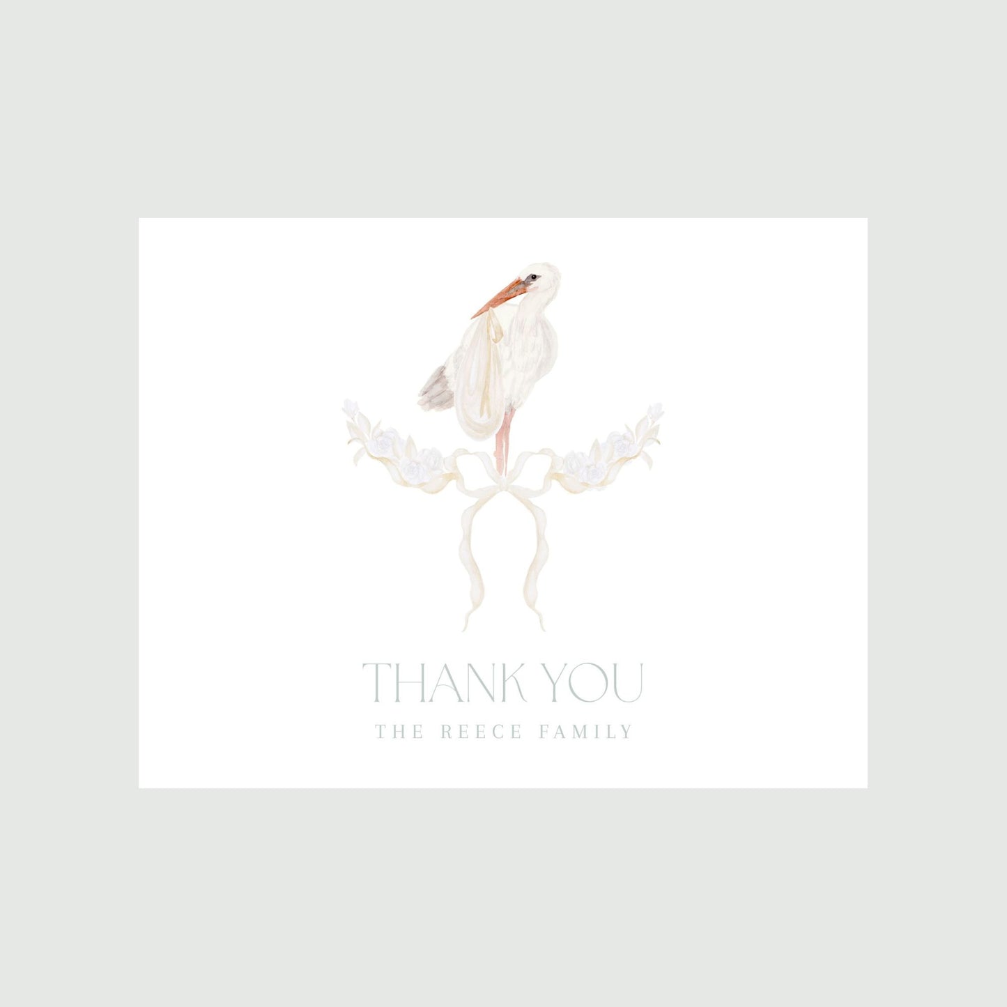 Sea Island Stork Folded Card Stationery