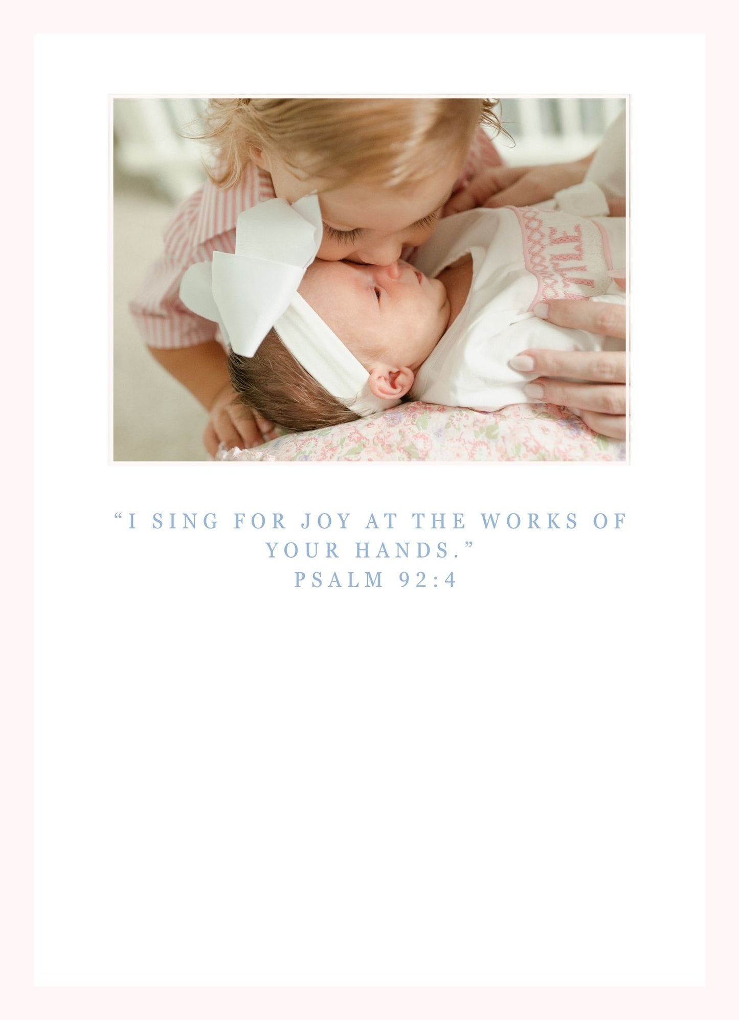Simple Cross Birth Announcement, Pink