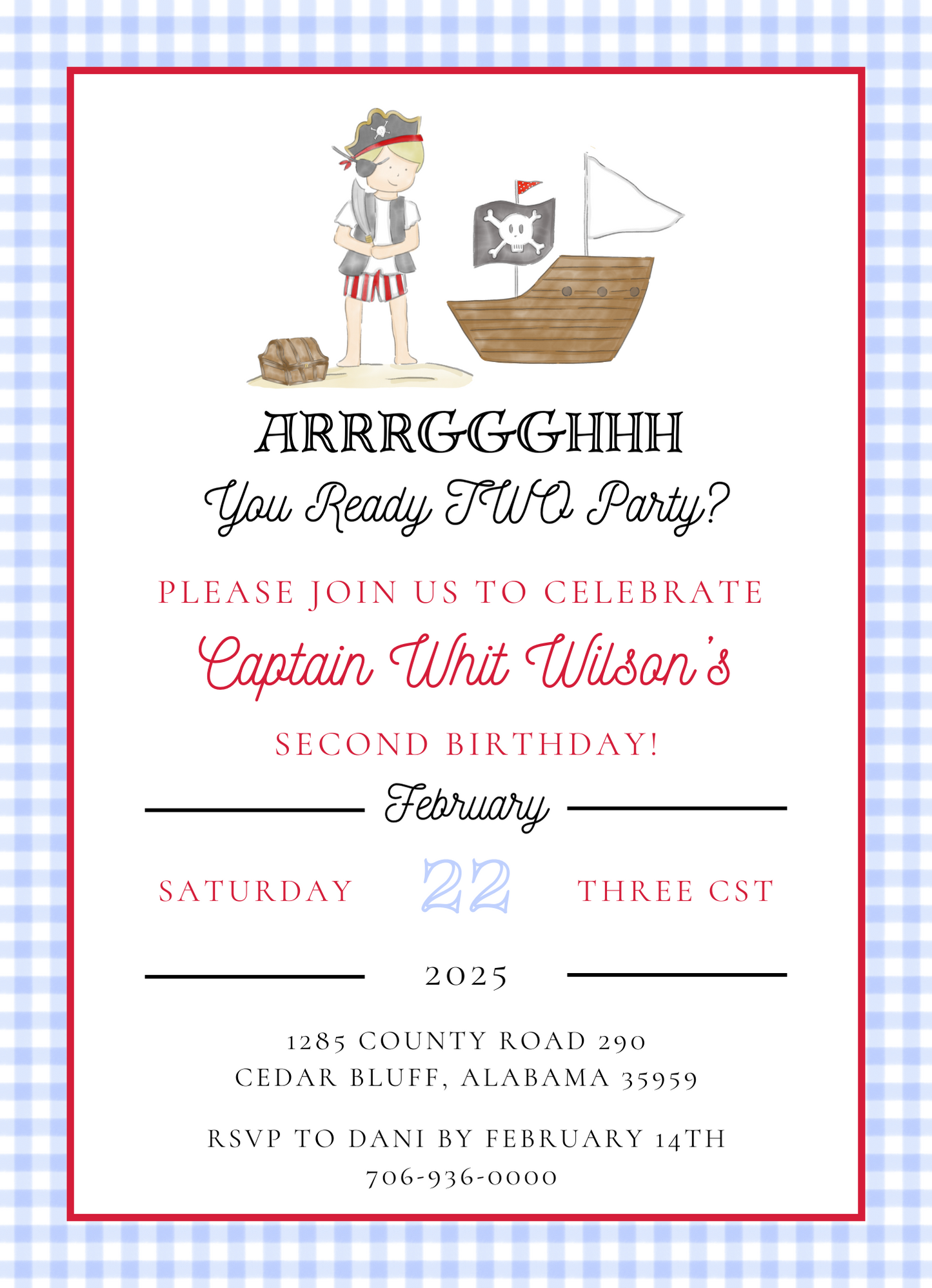 Pirate Party Invitation