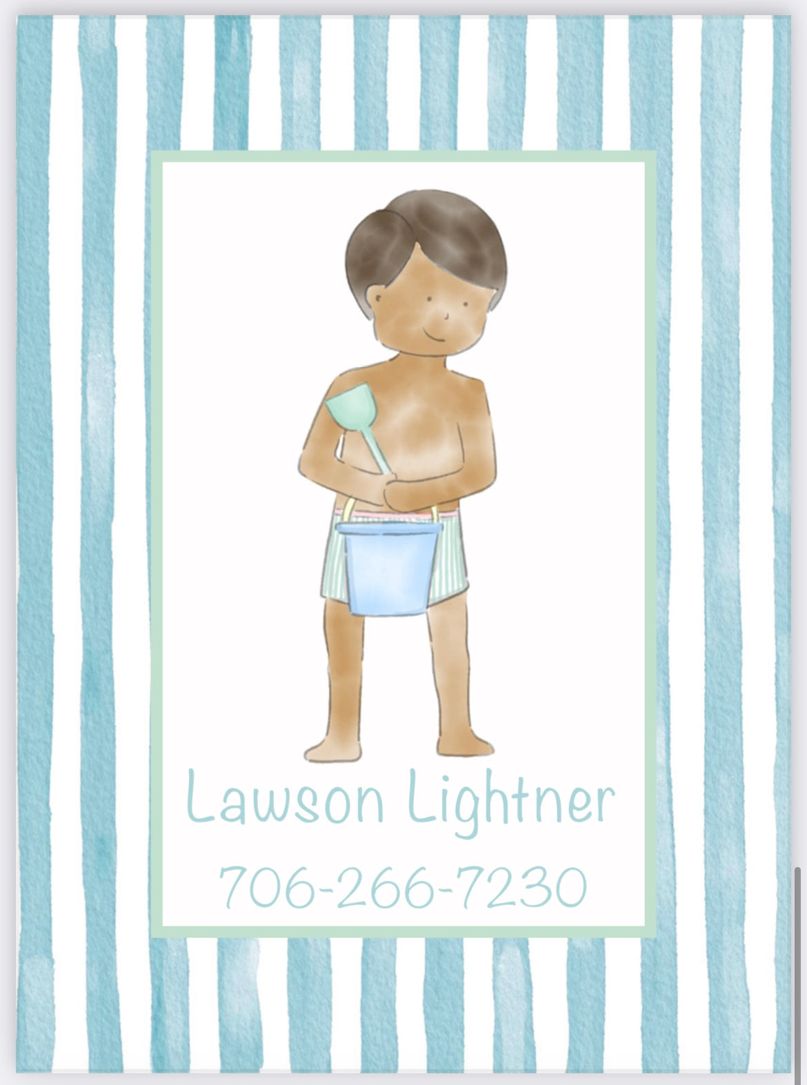 Summer Beach Boy Bag Tag