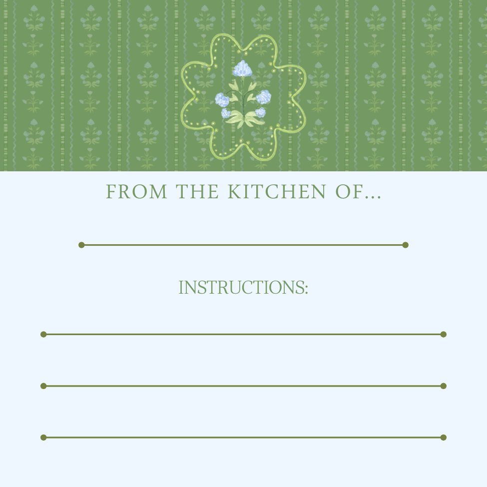 Botanical Blooms From the Kitchen Meal Train Stickers