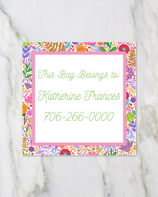 Back to School Bag Tag