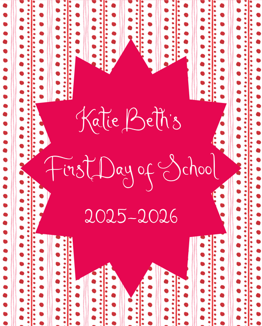 Back To School Handheld Sign, Starburst, 8x10