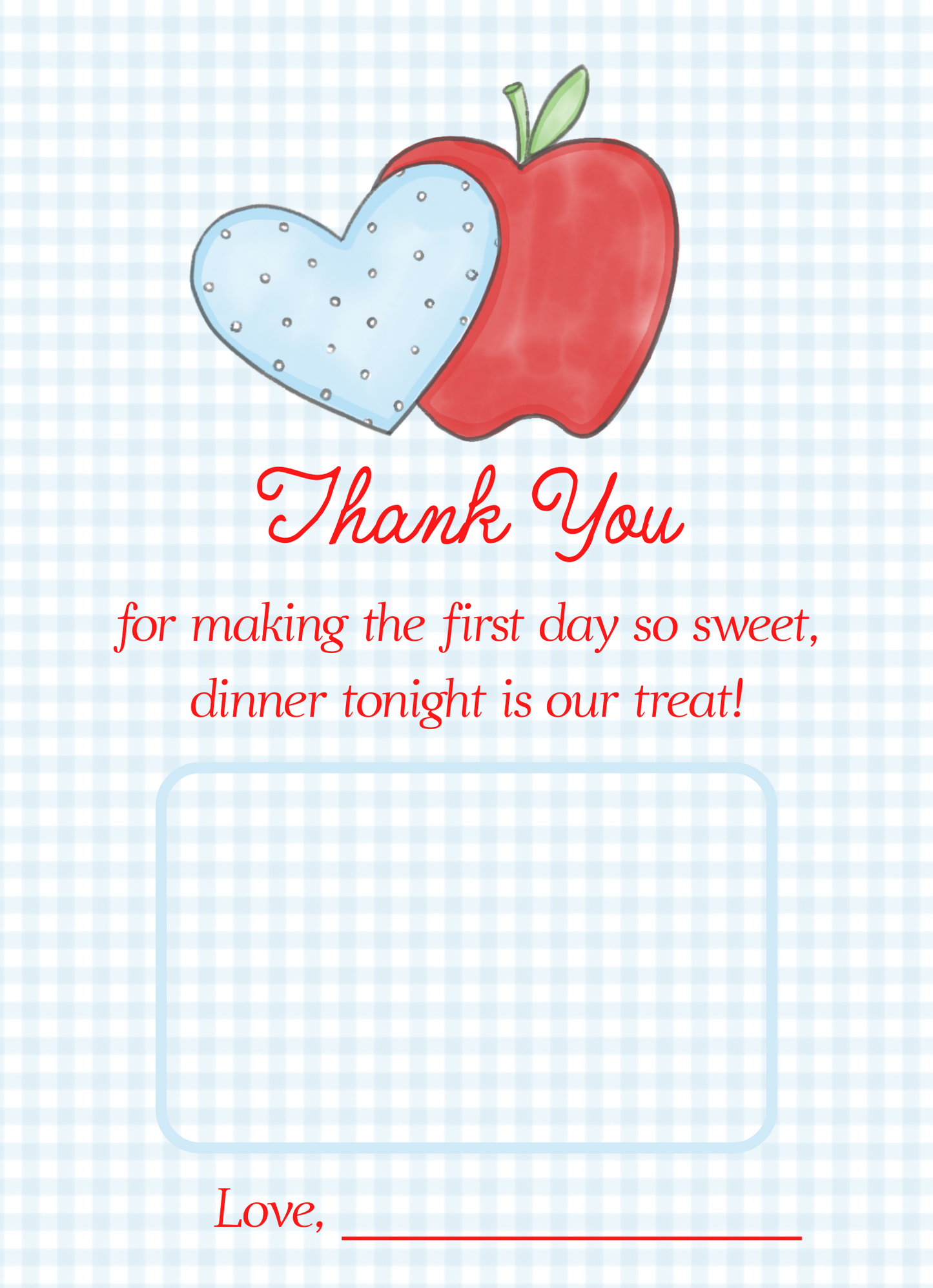 Teacher Gift Card Holder