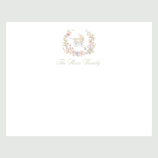 Pram Crest Baby Stationery
