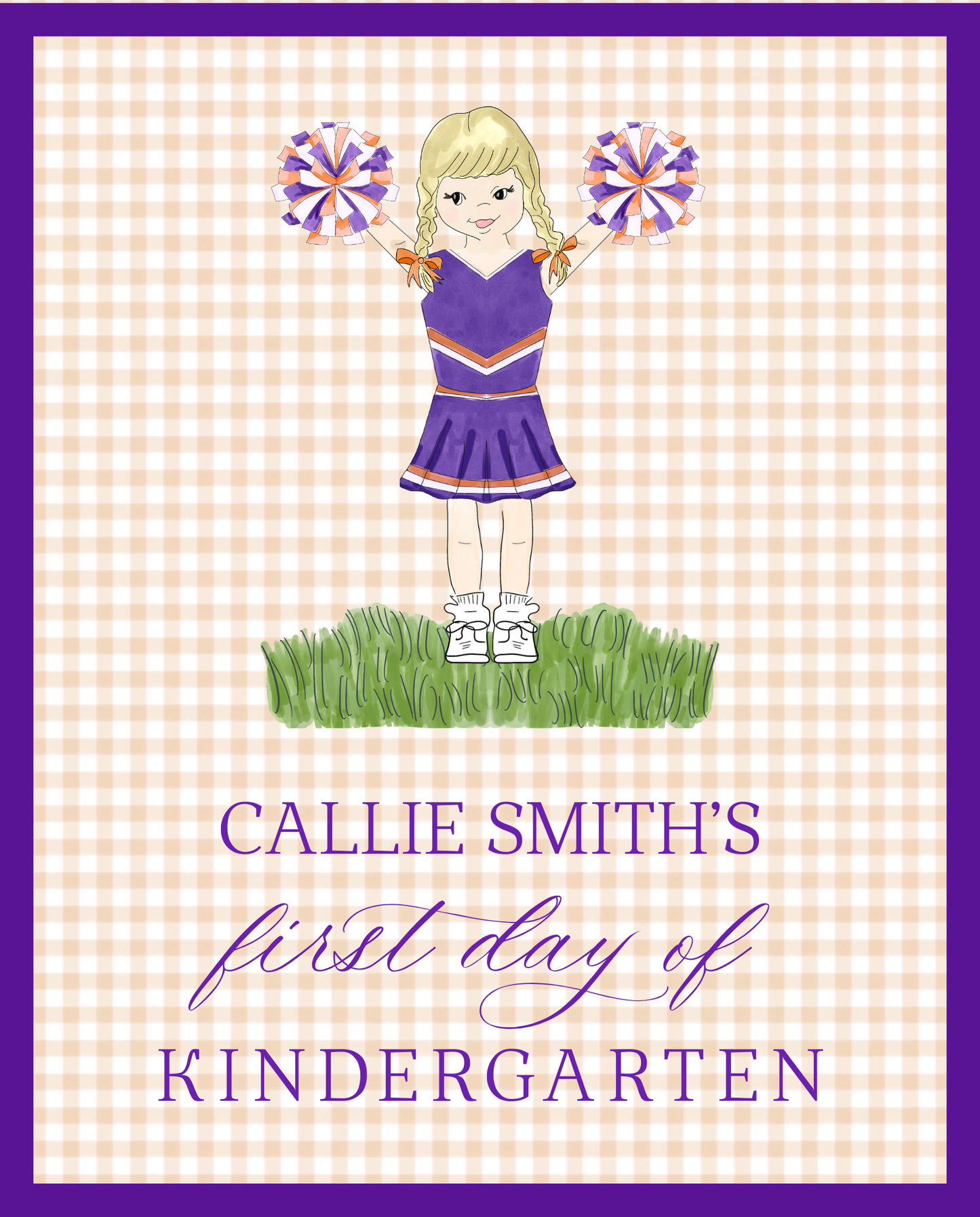 Back To School Handheld Sign, Cheerleader