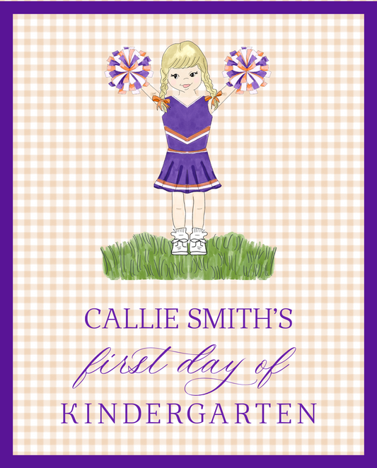 Back To School Handheld Sign, Cheerleader