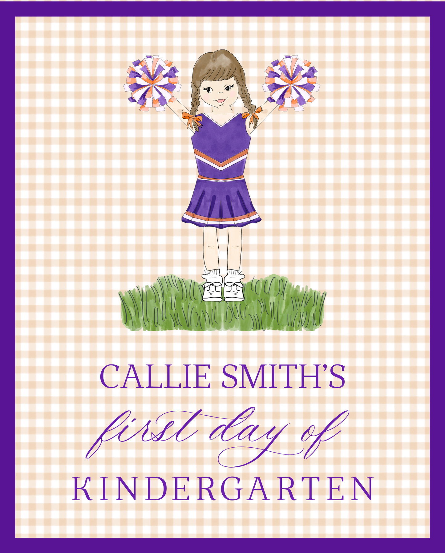 Back To School Handheld Sign, Cheerleader