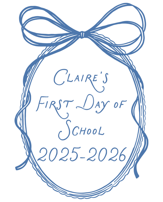 Back To School Handheld Sign, Back to School Bow