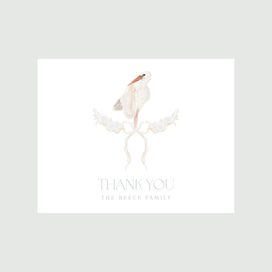 Sea Island Stork Folded Card Stationery