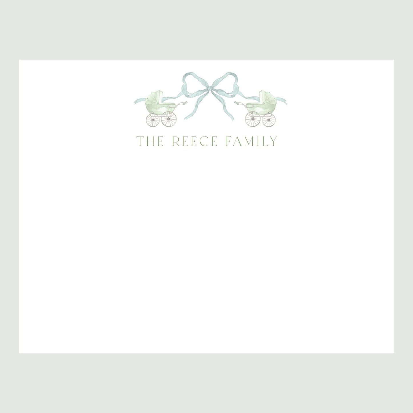 Pram with Bow Stationery
