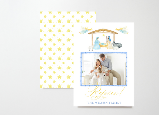 Watercolor Nativity Holiday Card