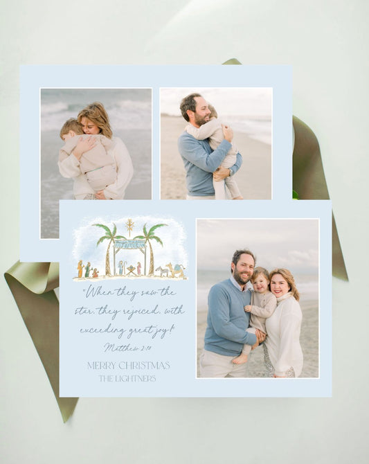 Nativity, Matthew 2:10 Holiday Card