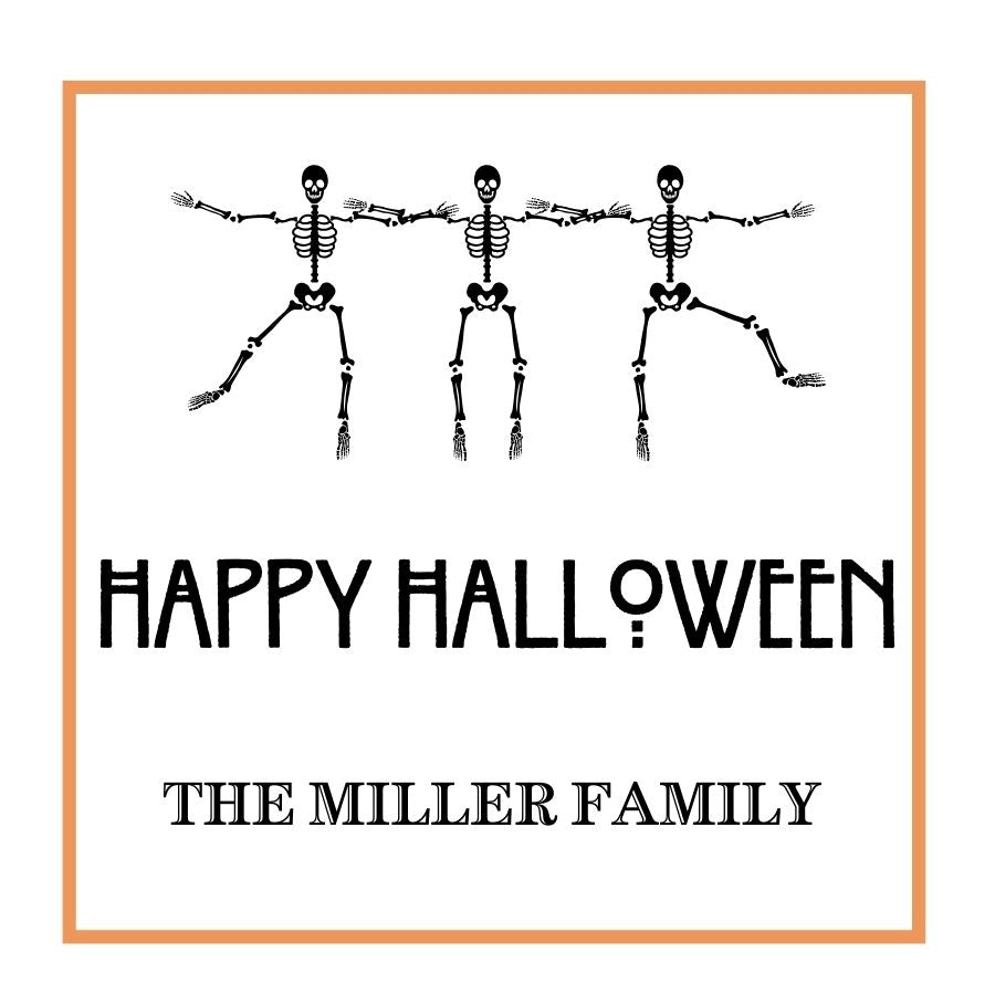 Happy Skeletons Family Gift Tags
