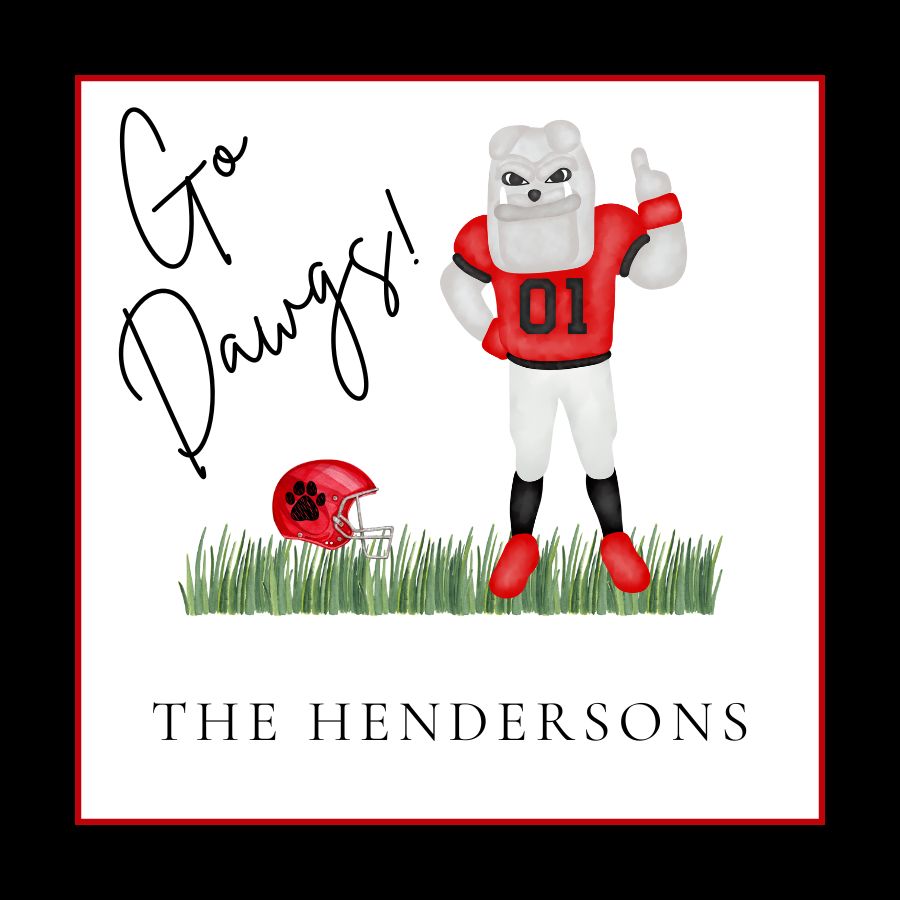 Go Dawgs Gift Tags