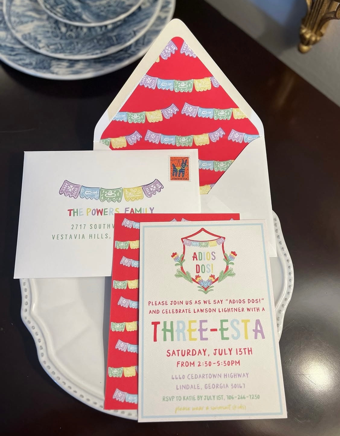 Three-Esta Birthday Invitation