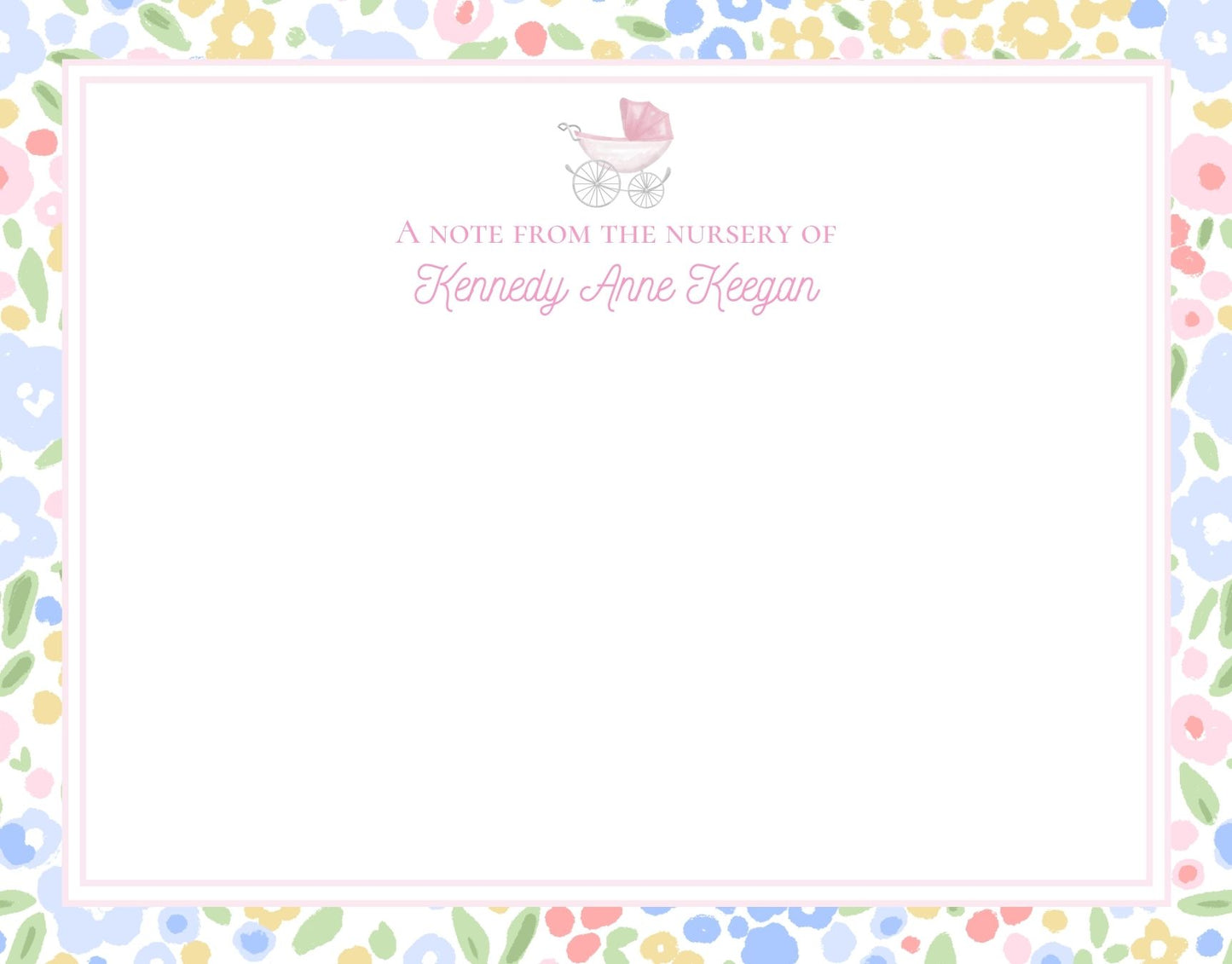 Baby Blooms Nursery Stationery Set