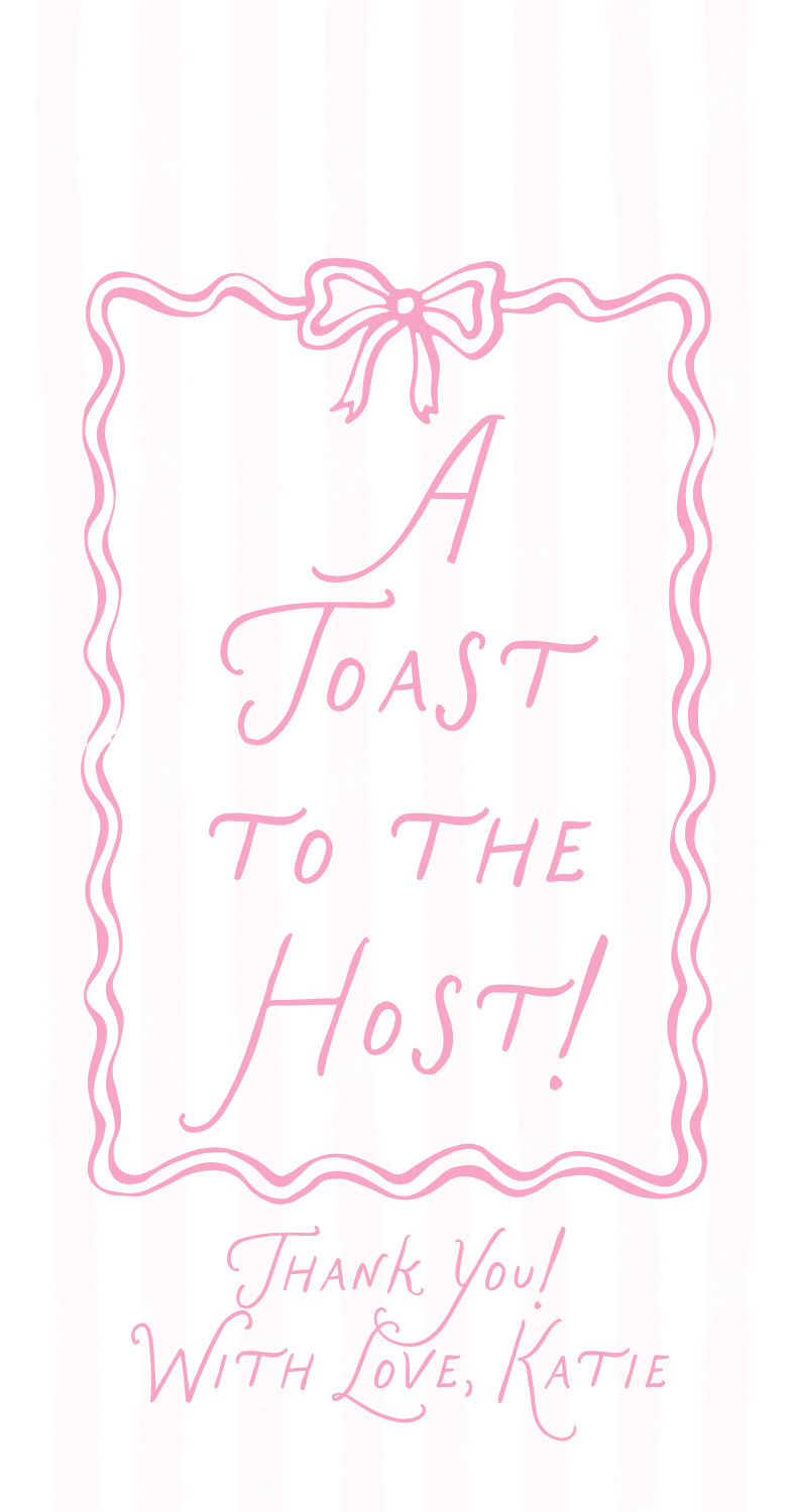 A Toast to the Host Gift Tags (more colors)