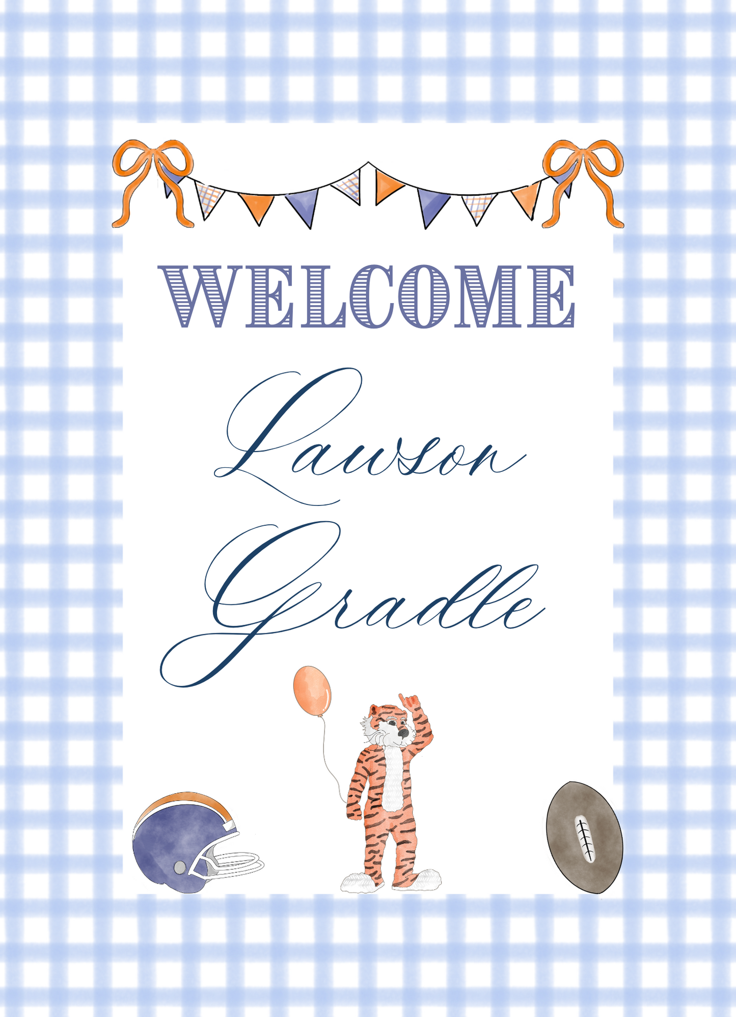 Auburn Themed Milestone Cards