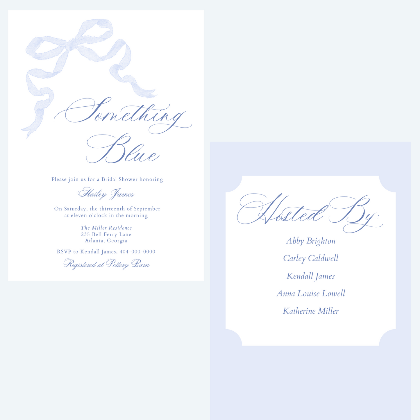 Something Blue Shower Invitation