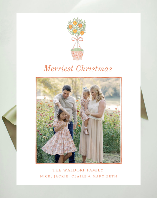 Christmas Topiary Holiday Card