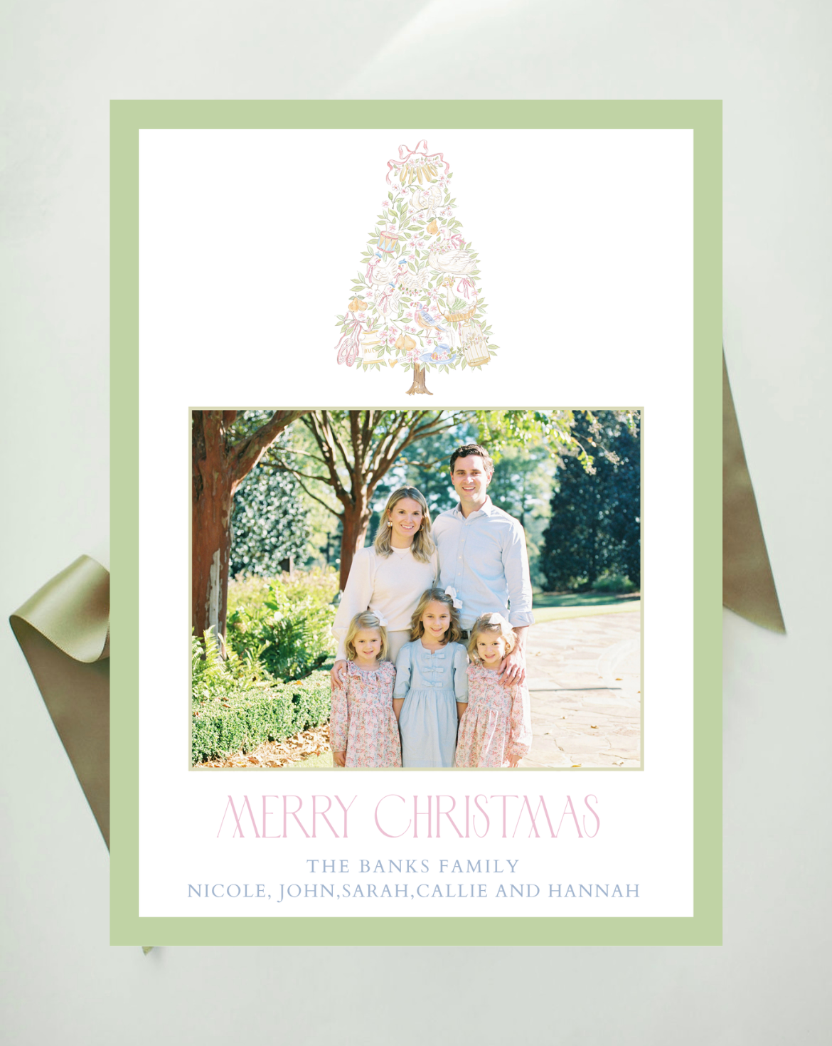 Twelve Days of Christmas Tree Holiday Card
