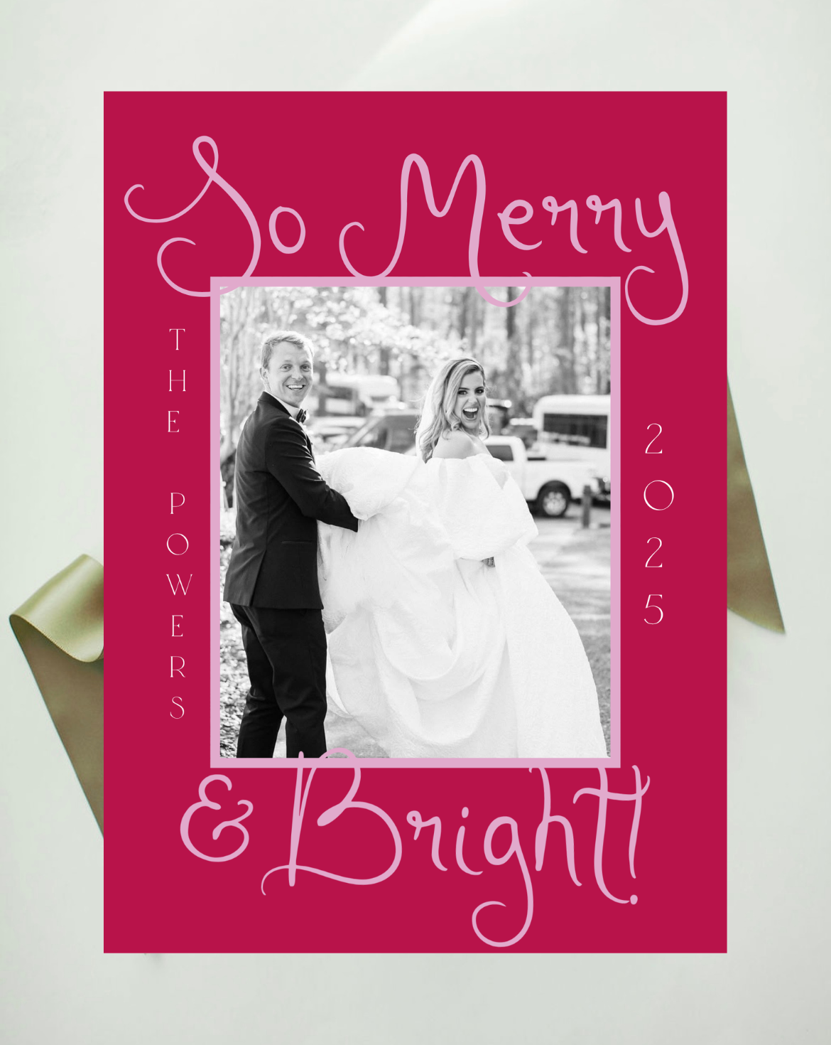 So merry and bright Holiday Card