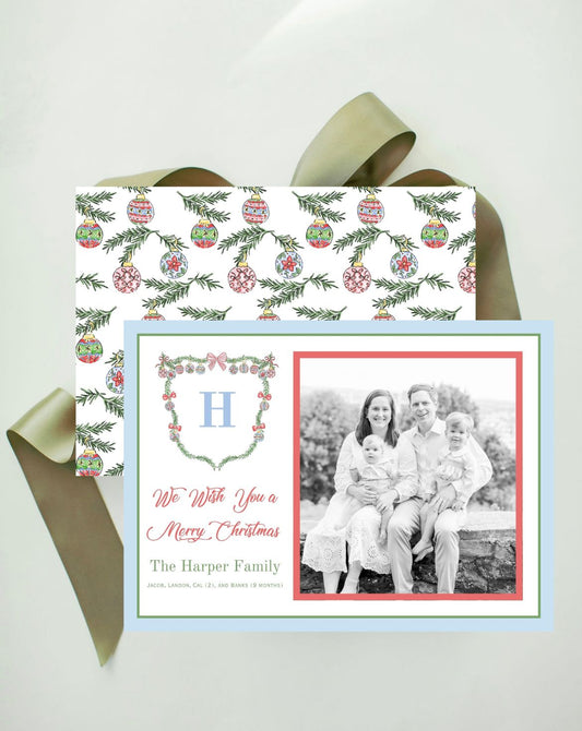 Ornament Crest Holiday Card
