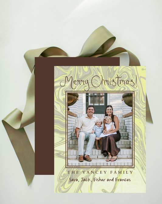 Merry and Marbled Holiday Card