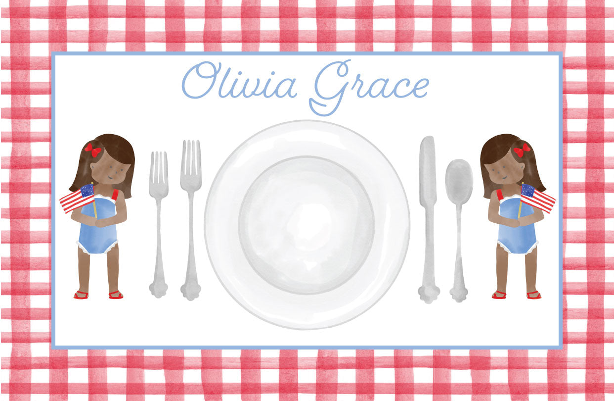 Summer Girls Patriotic Placemat